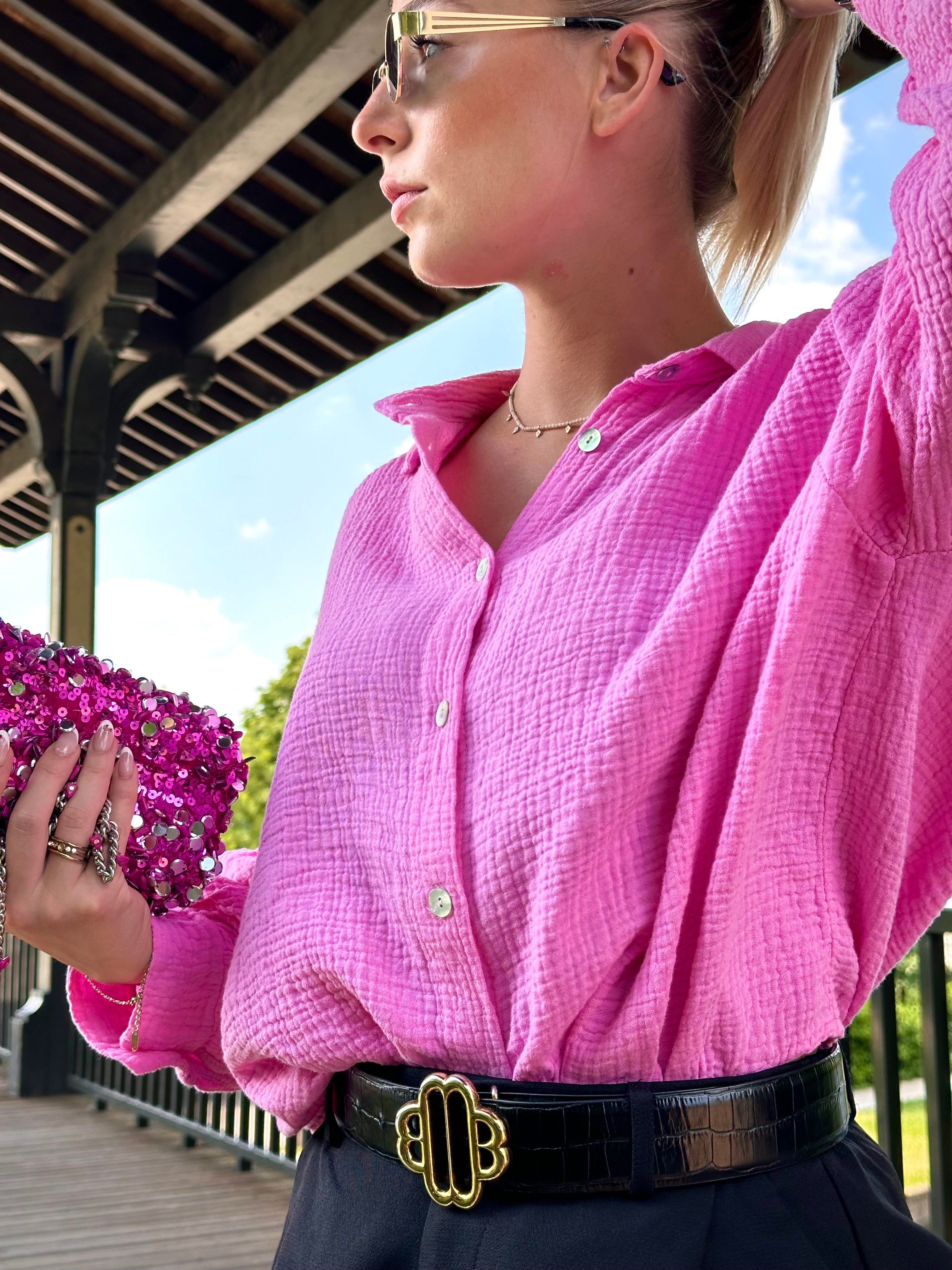 Chemise Anémone rose